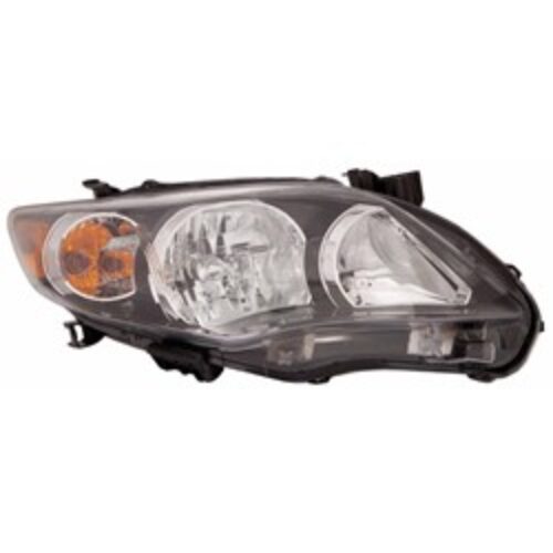 2011 TOYOTA COROLLA_SEDAN PASSENGER SIDE HEADLIGHT ASSEMBLY. WITH BLACK BEZEL – TO2503204C